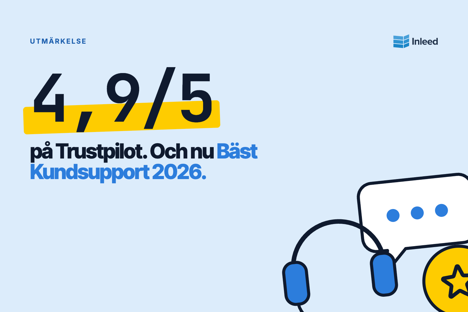 Inleed utsett till Bäst Kundsupport 2026