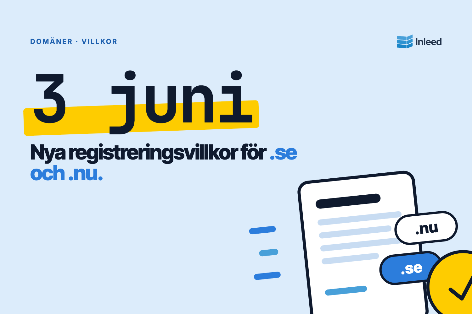 IIS - Nya registreringsvillkor för .se och .nu den 3 juni 2024